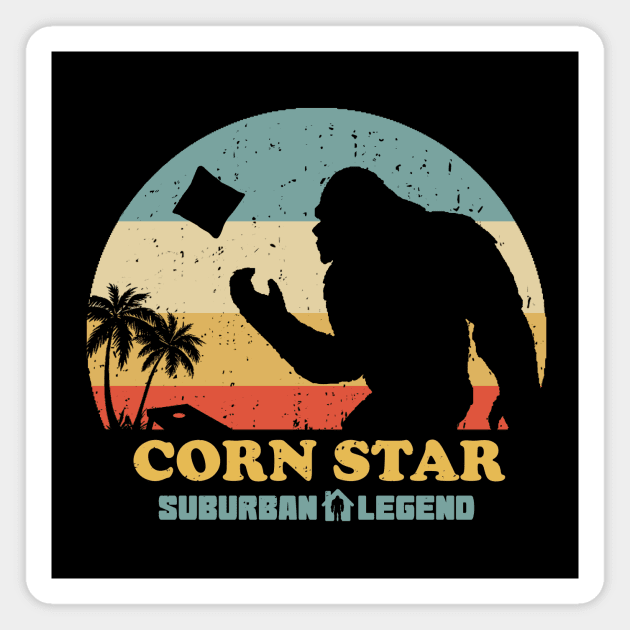 Bigfoot Cornhole Corn Star Suburban Legend Magnet by Bigfinz